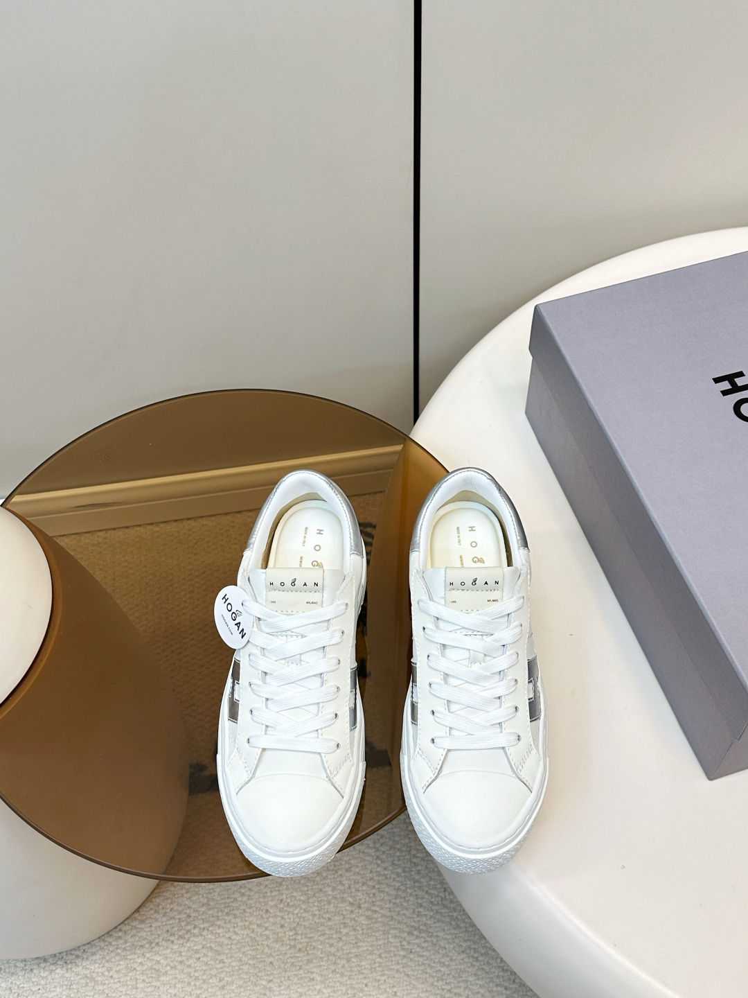 Alexander McQueen HOGAN H705 运动鞋 休闲厚底小白鞋
