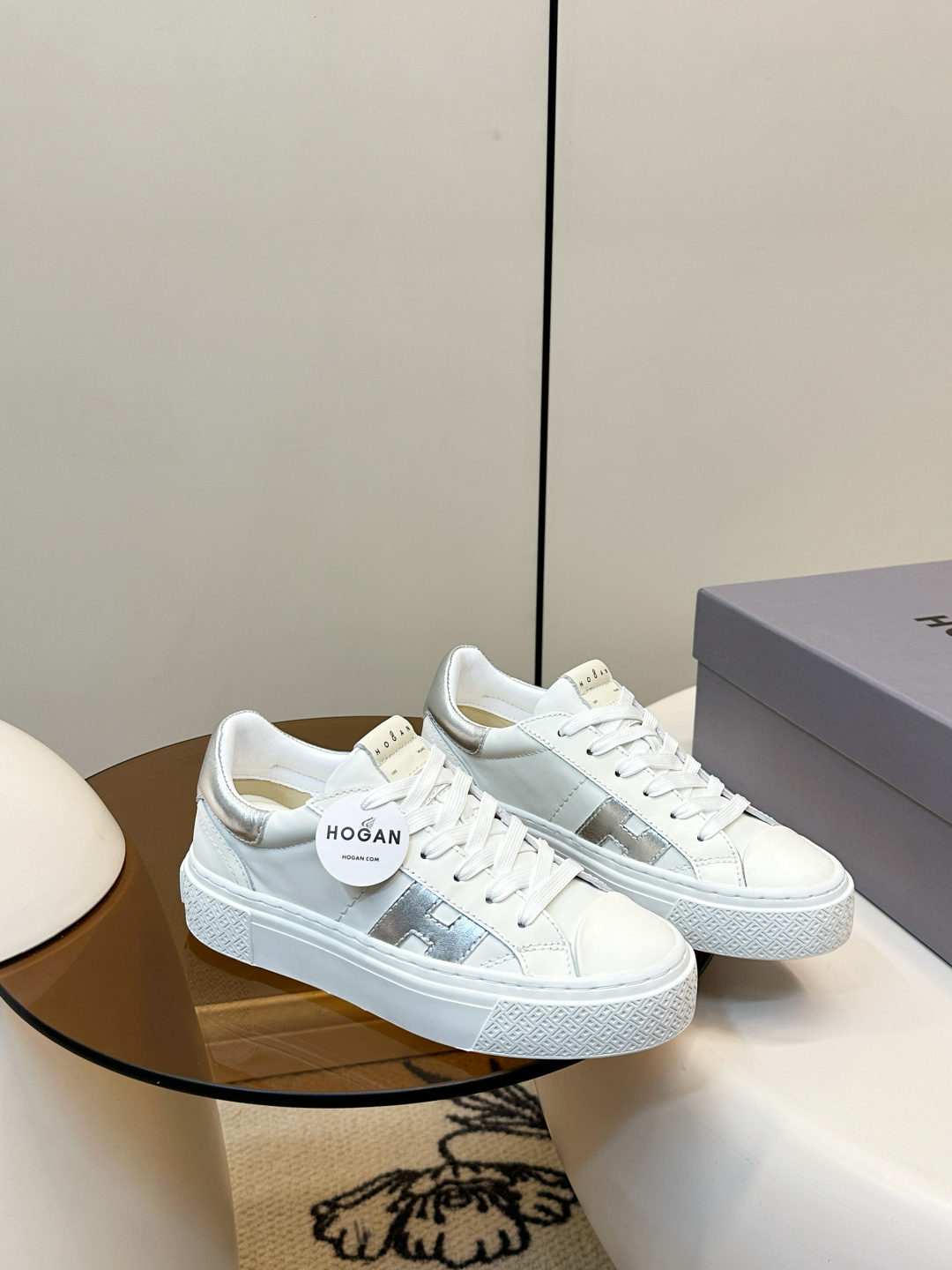 Alexander McQueen HOGAN H705 运动鞋 休闲厚底小白鞋