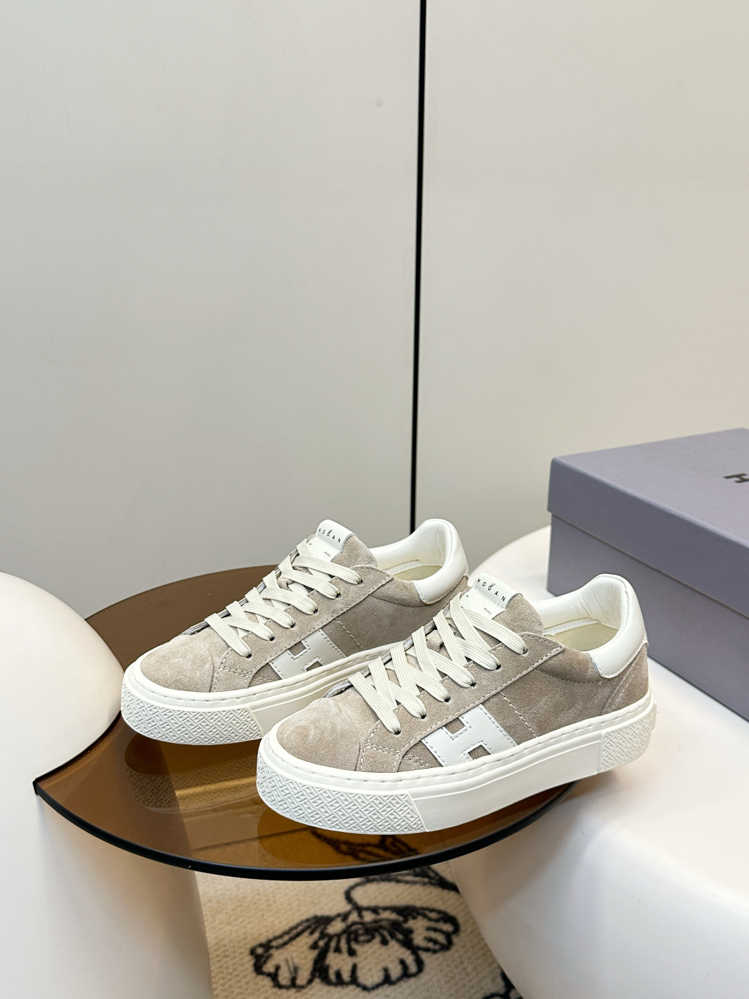 Alexander McQueen HOGAN H705 运动鞋 休闲厚底小白鞋
