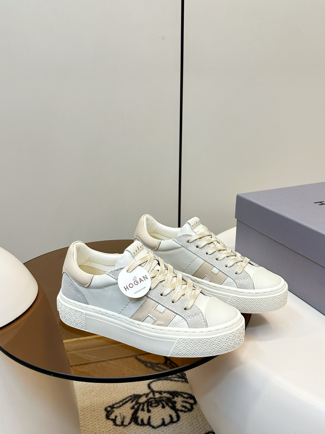Alexander McQueen HOGAN H705 运动鞋 休闲厚底小白鞋