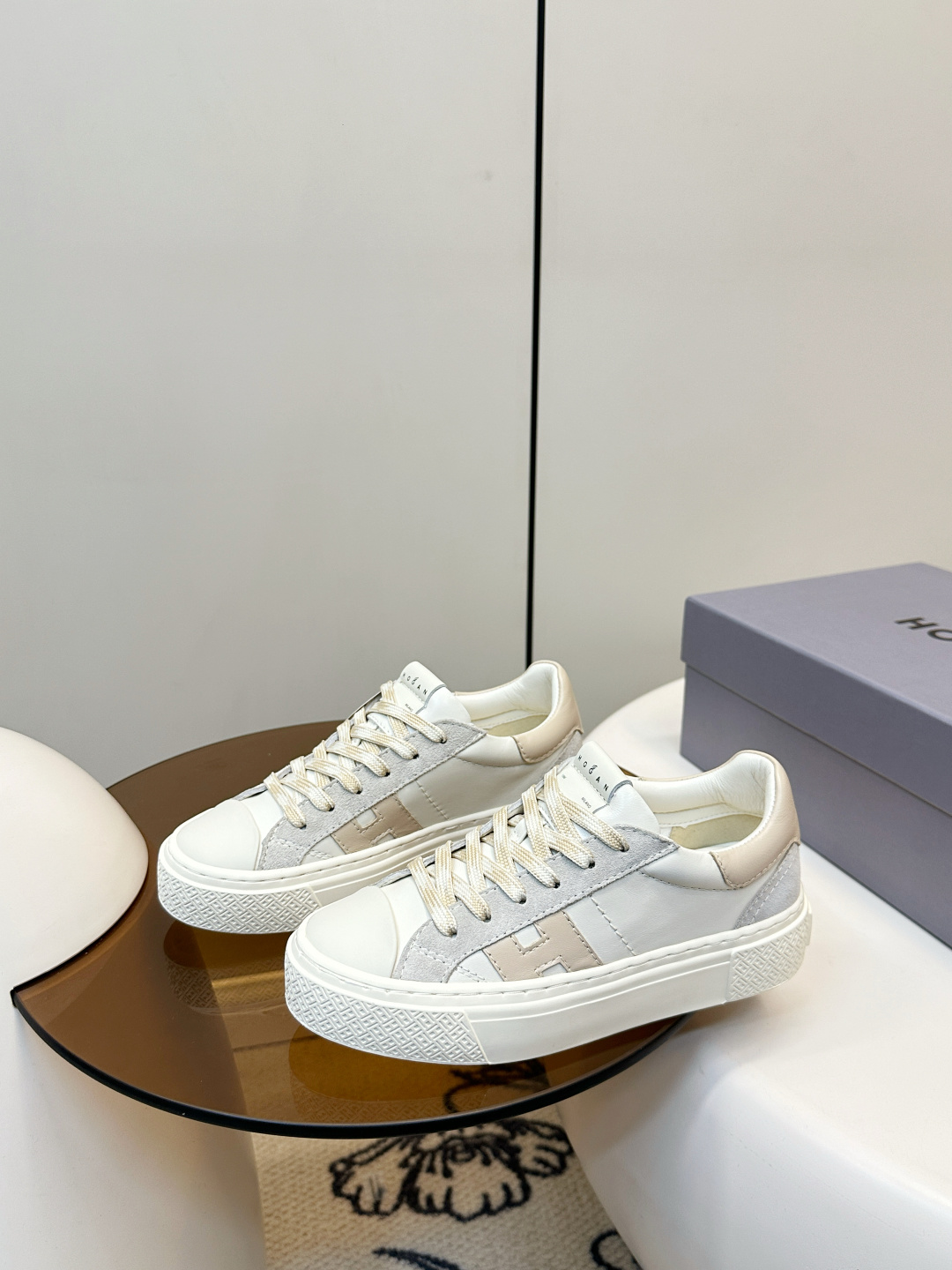 Alexander McQueen HOGAN H705 运动鞋 休闲厚底小白鞋