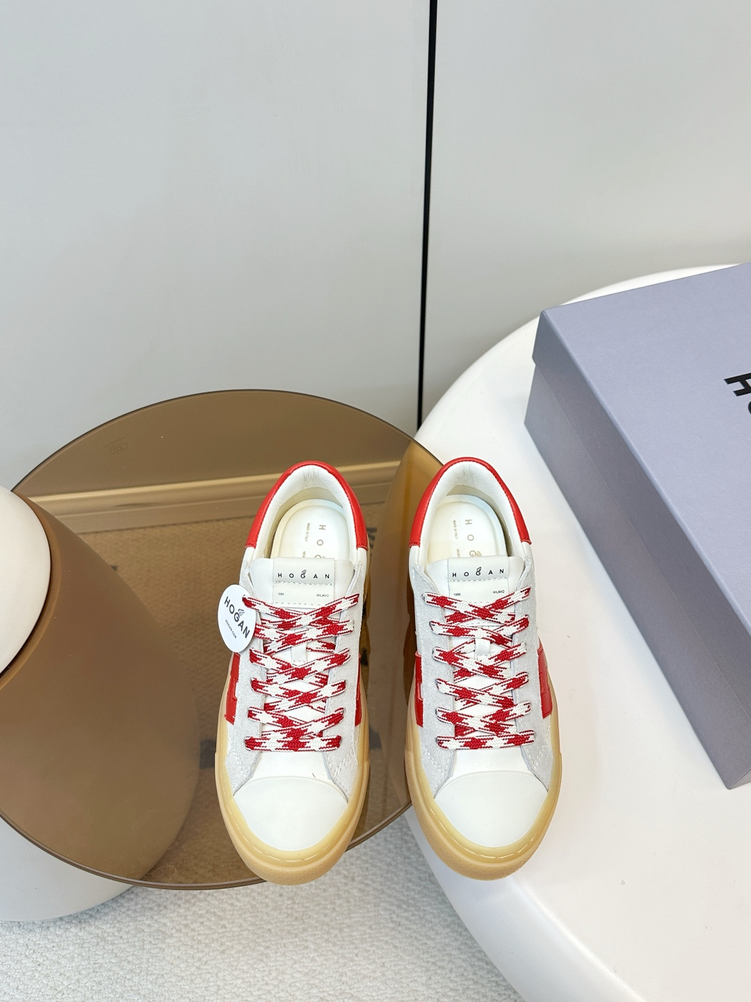 Alexander McQueen HOGAN H705 运动鞋 休闲厚底小白鞋