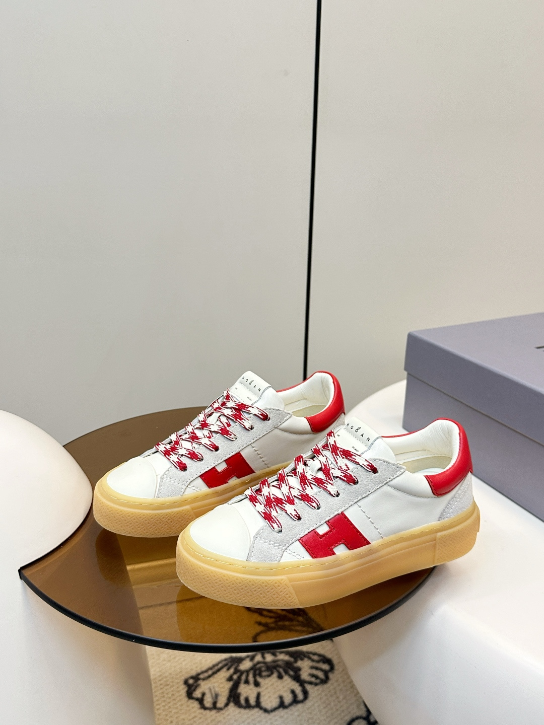 Alexander McQueen HOGAN H705 运动鞋 休闲厚底小白鞋