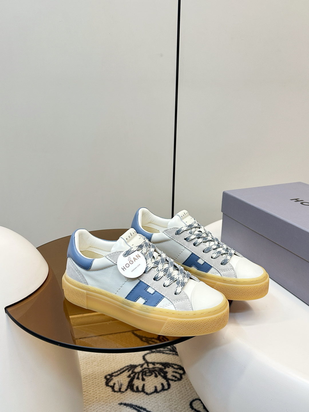 Alexander McQueen HOGAN H705 运动鞋 休闲厚底小白鞋