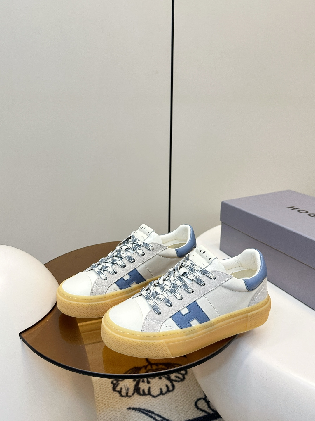 Alexander McQueen HOGAN H705 运动鞋 休闲厚底小白鞋