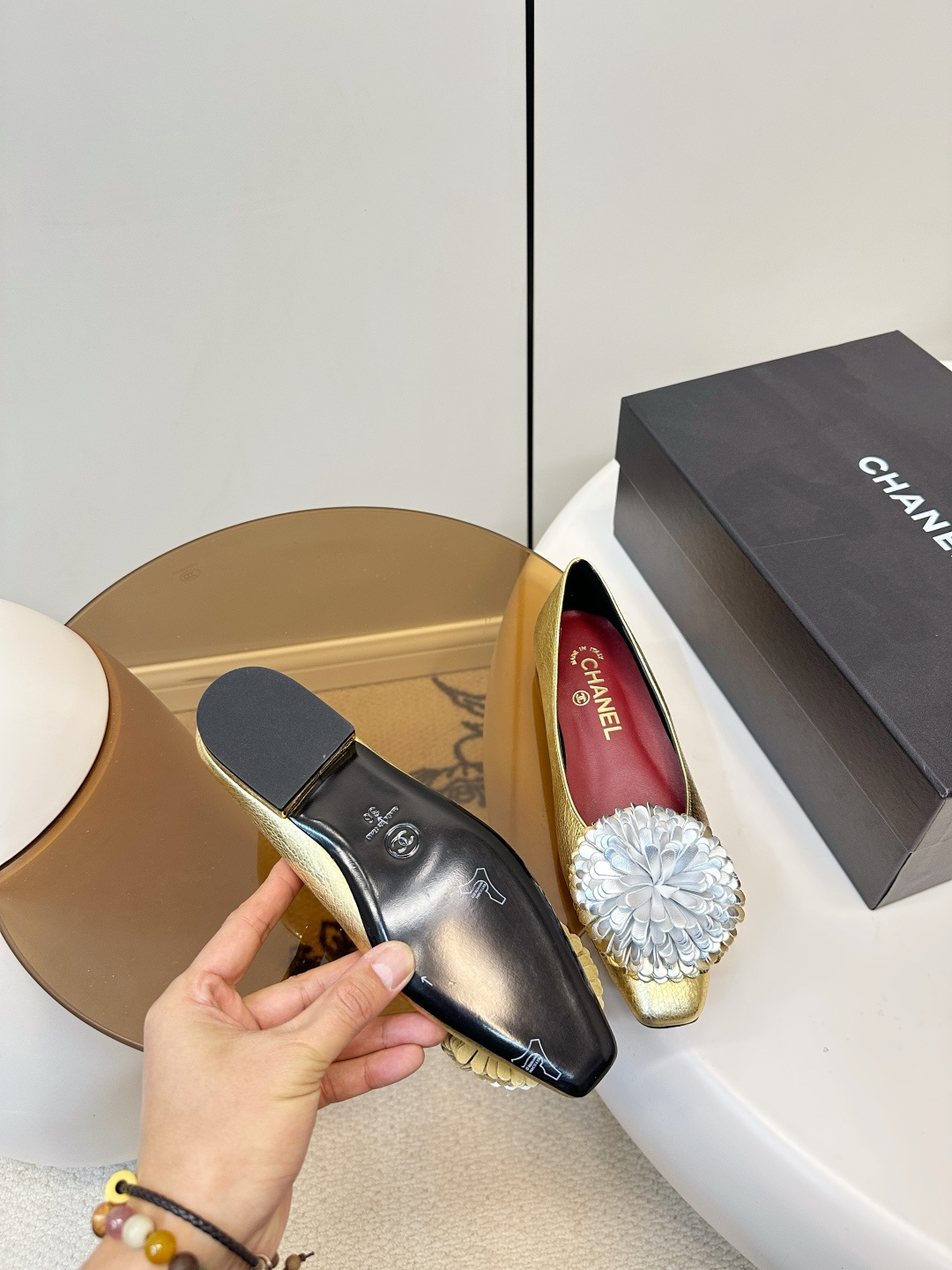 Chanel Chanel 26C山茶花单鞋​​