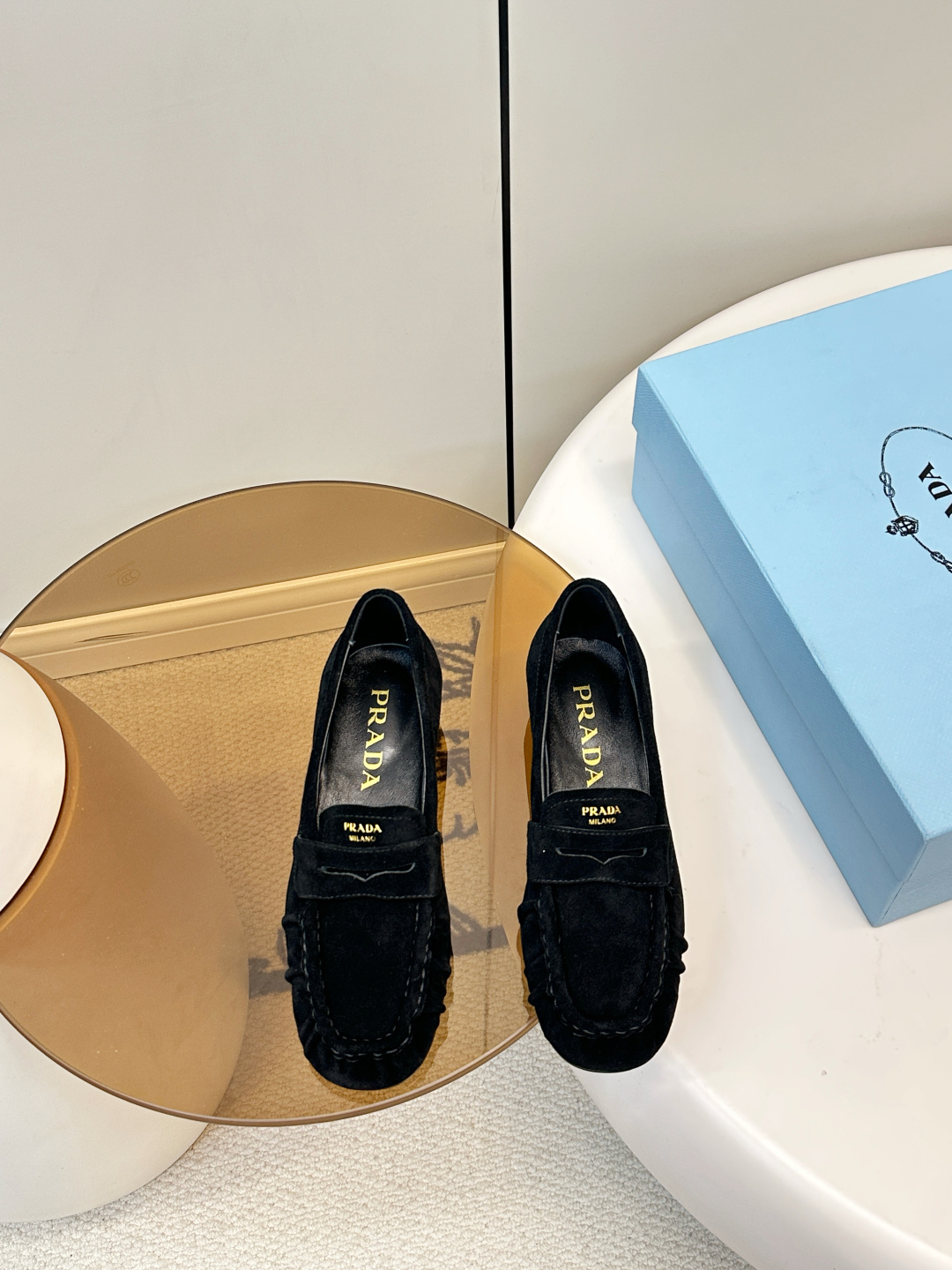 Prada ​​Prada26新品 褶皱 乐福鞋​​