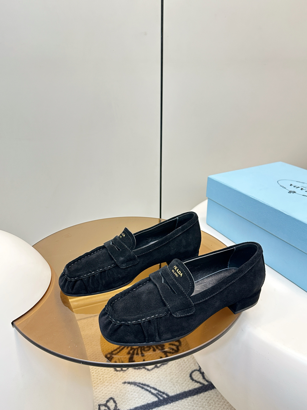 Prada ​​Prada26新品 褶皱 乐福鞋​​