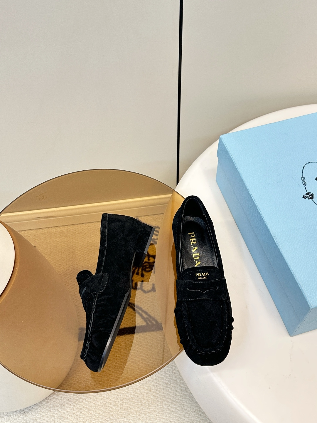 Prada ​​Prada26新品 褶皱 乐福鞋​​