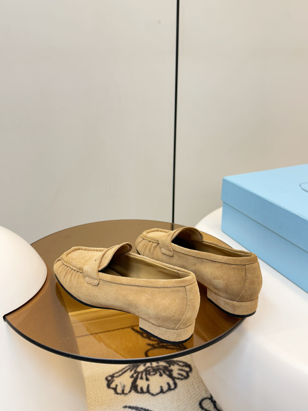 Prada Prada26新品 褶皱 乐福鞋​​