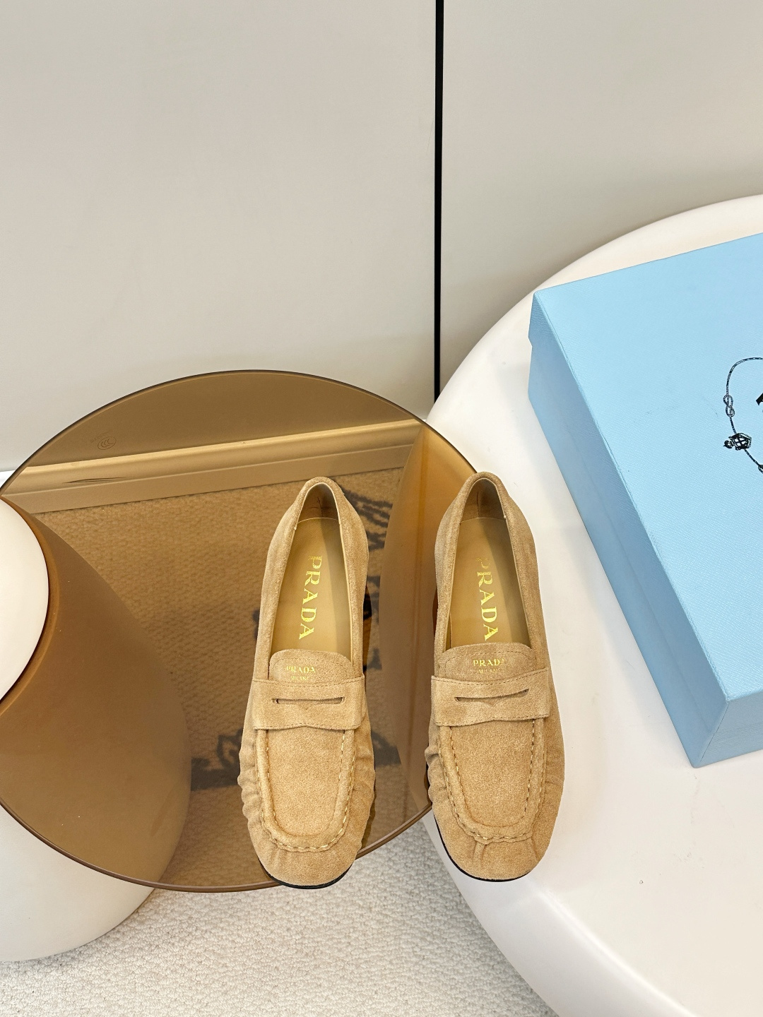 Prada Prada26新品 褶皱 乐福鞋​​