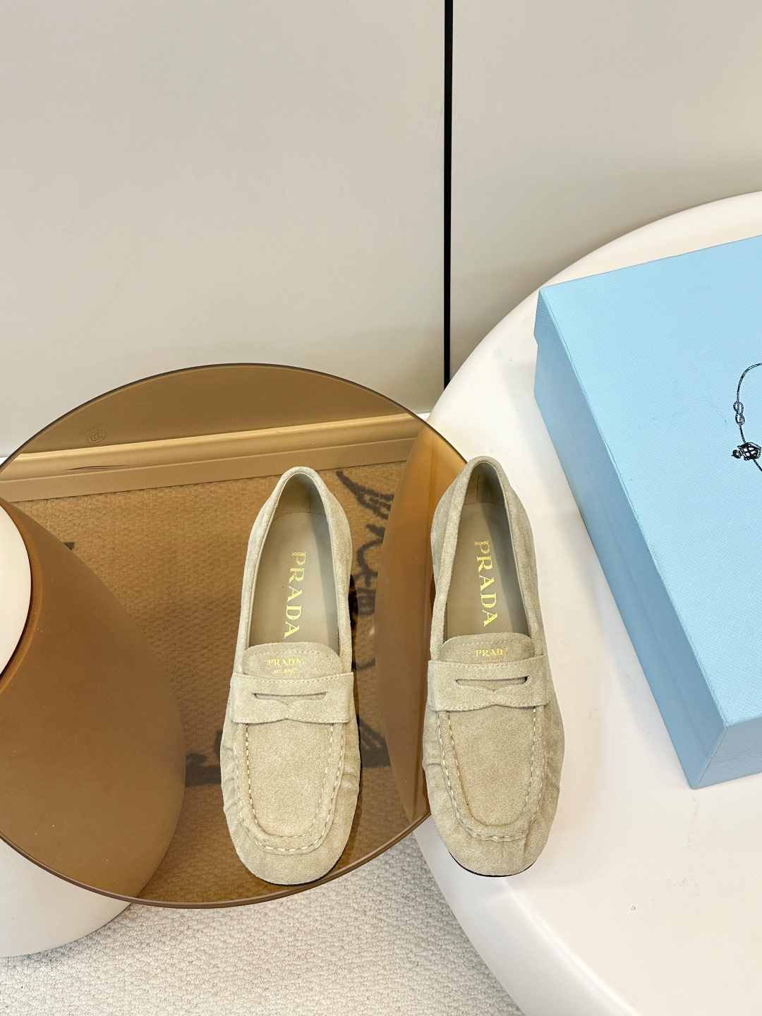 Prada Prada26新品 褶皱 乐福鞋​​