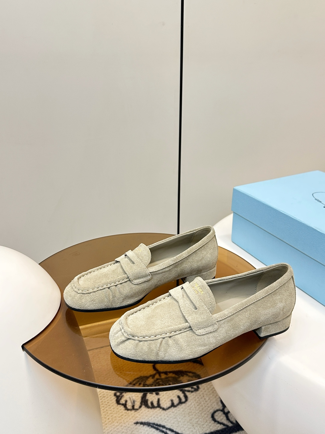 Prada Prada26新品 褶皱 乐福鞋​​