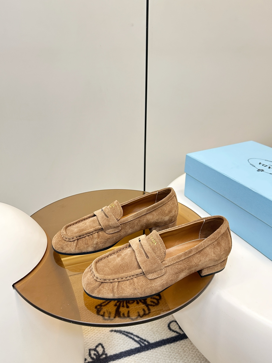 Prada Prada26新品 褶皱 乐福鞋​​