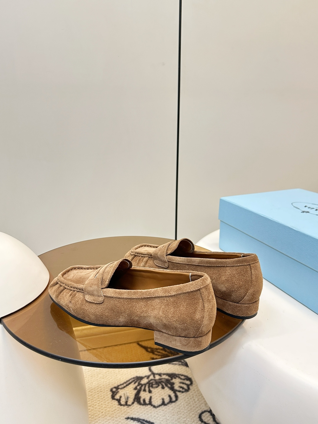 Prada Prada26新品 褶皱 乐福鞋​​