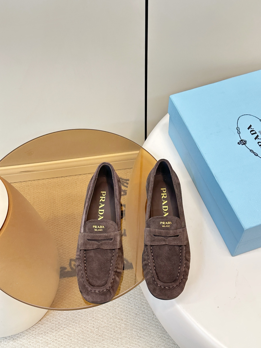 Prada Prada26新品 褶皱 乐福鞋​​