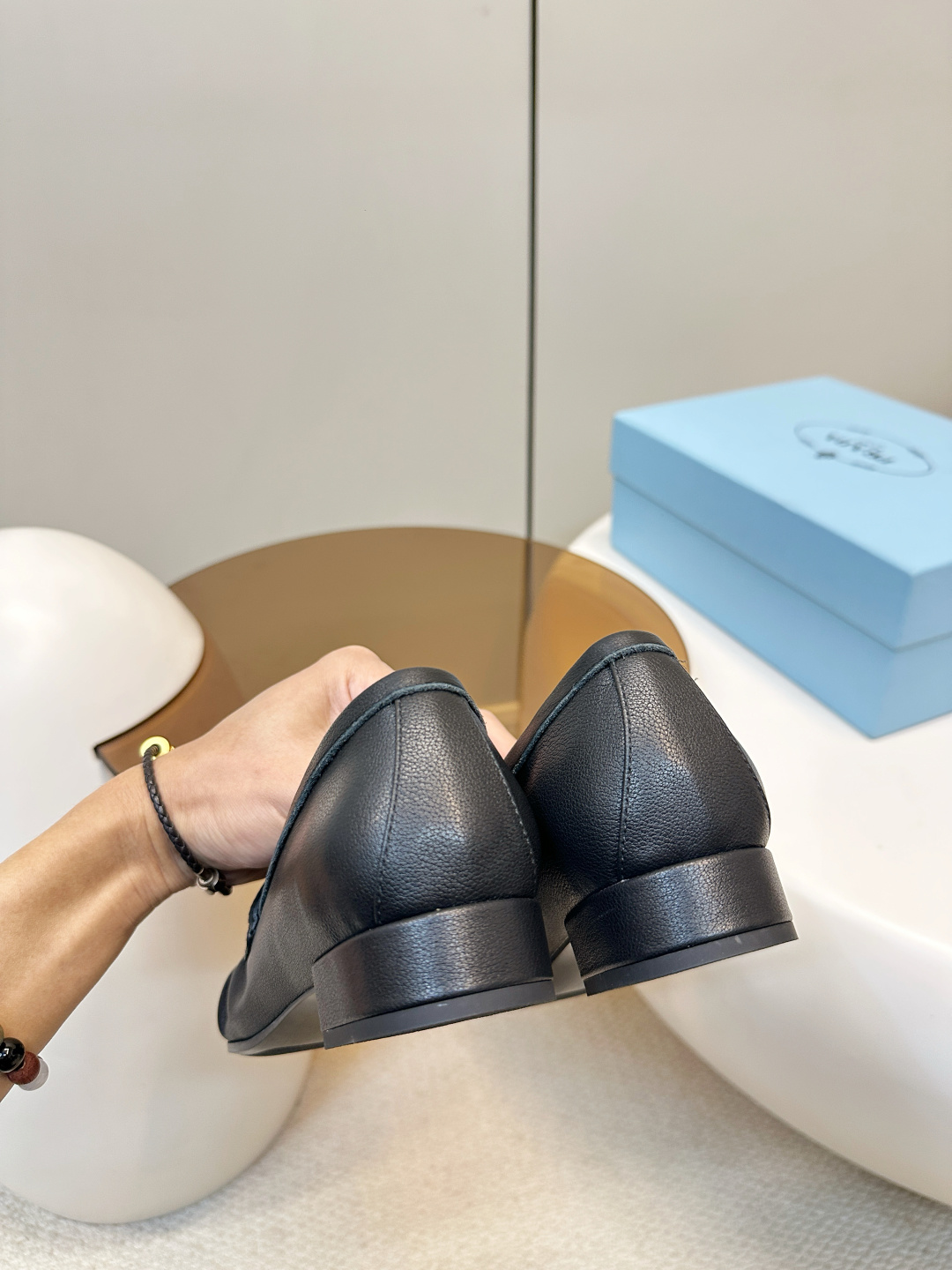 Prada Prada26新品 褶皱 乐福鞋​​