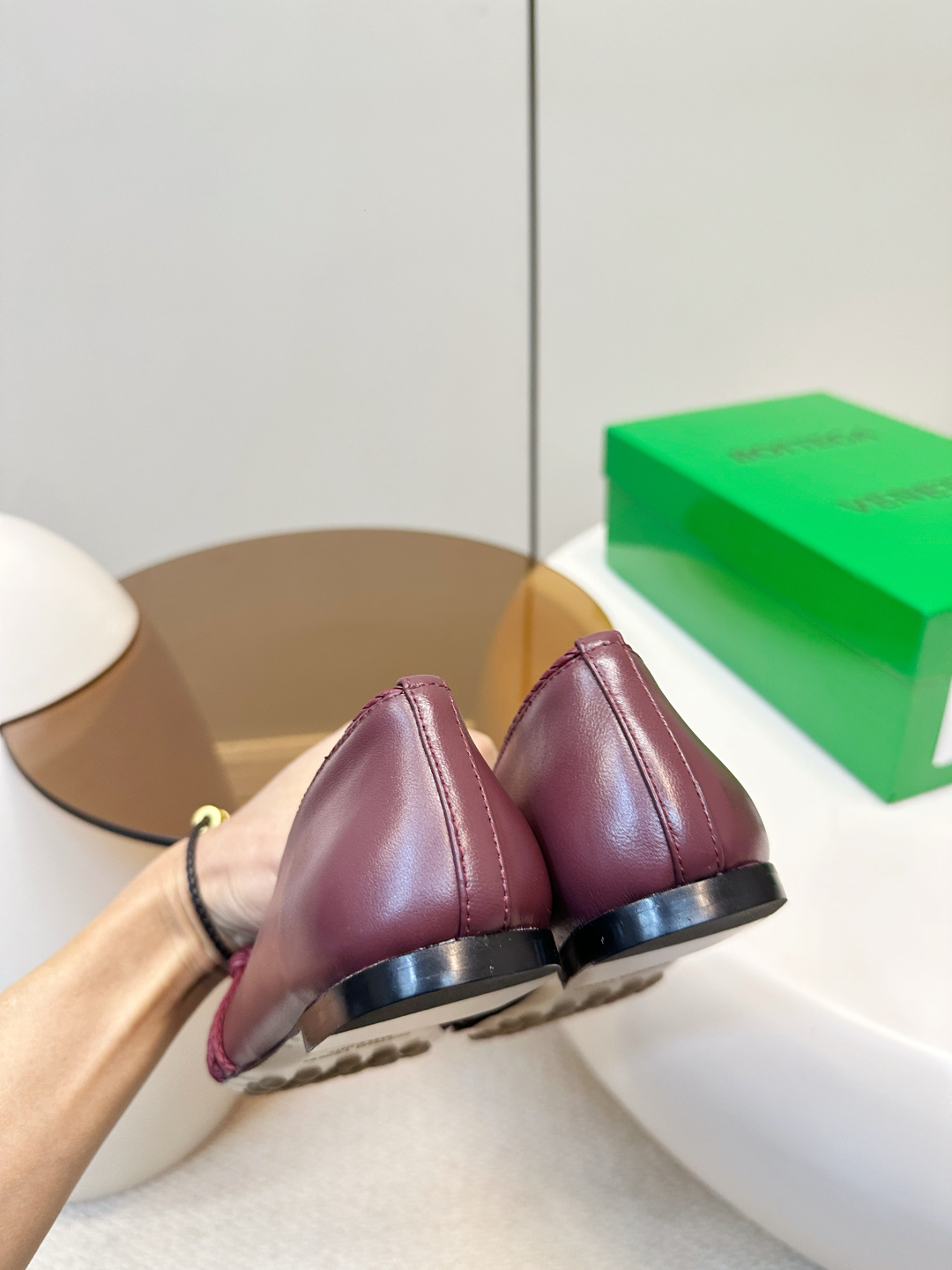 Bottega Veneta Bottega Veneta Rosa玛丽珍芭蕾鞋 鞋面绳结是品牌 编织工艺 又俏皮