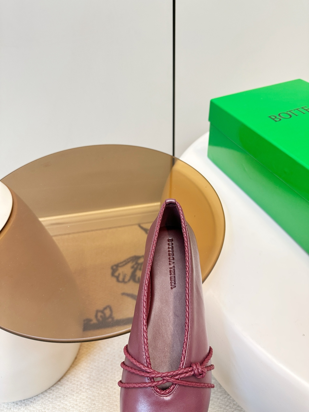 Bottega Veneta Bottega Veneta Rosa玛丽珍芭蕾鞋 鞋面绳结是品牌 编织工艺 又俏皮