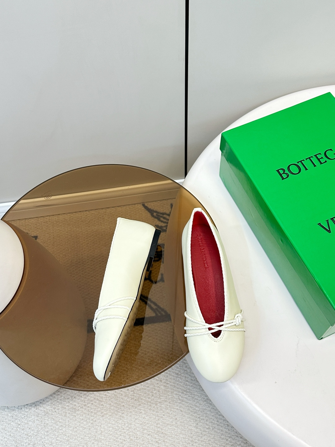 Bottega Veneta BV 26新品Rosa玛丽珍芭蕾鞋​​