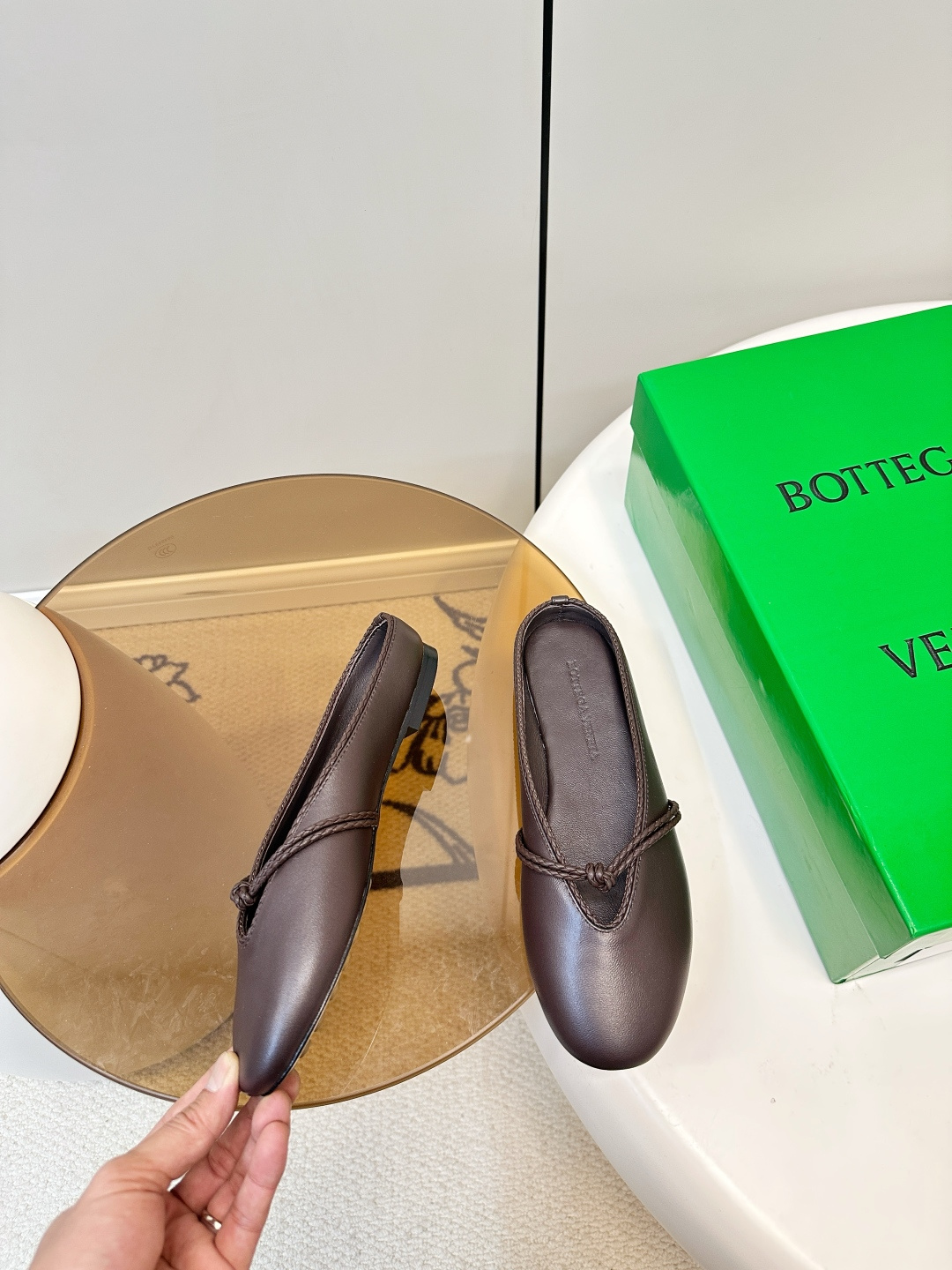 Bottega Veneta BV 26新品Rosa 懒人半拖