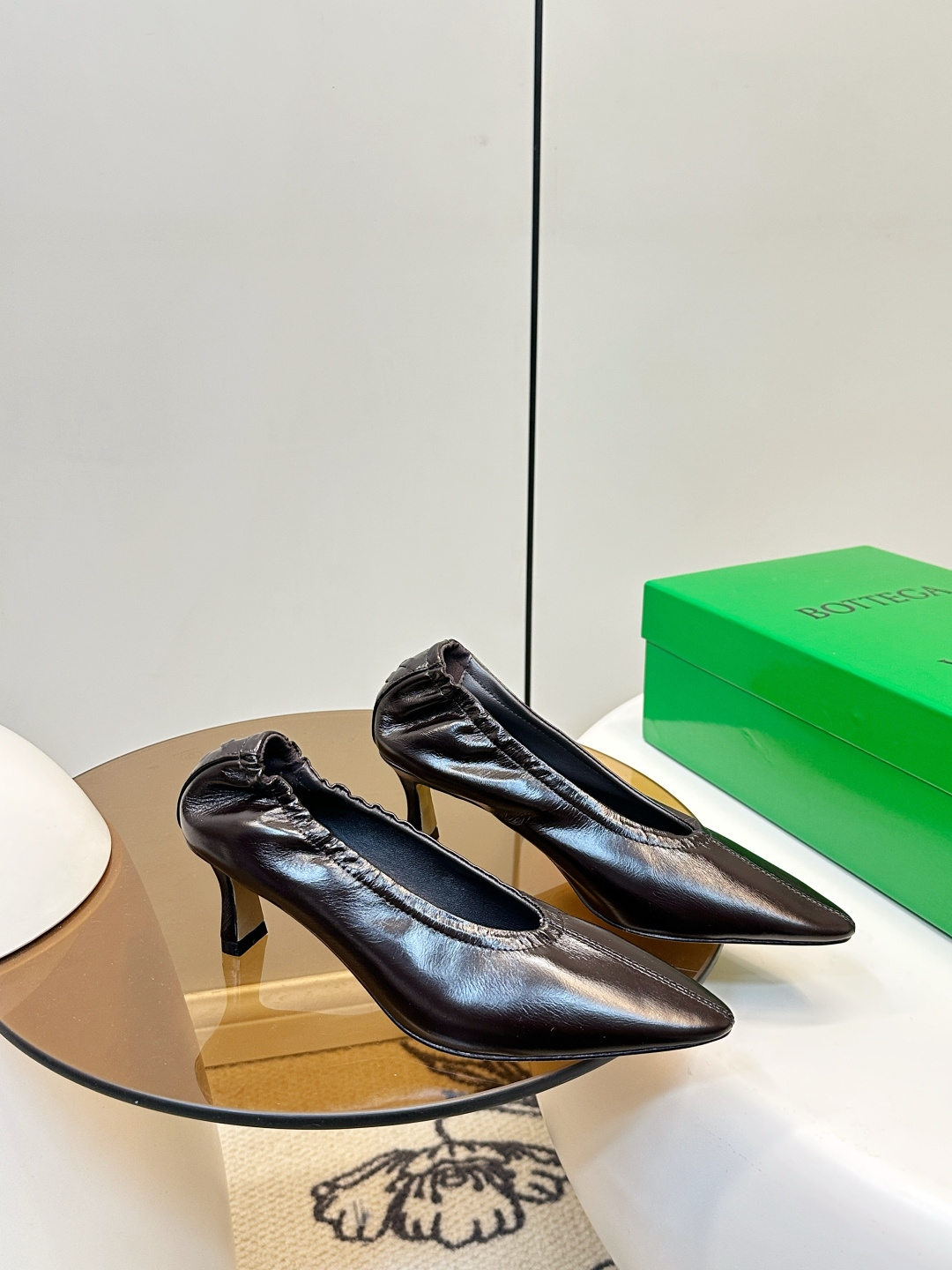 Bottega Veneta Bottega Veneta26新品BV尖头小猫跟 女巫鞋