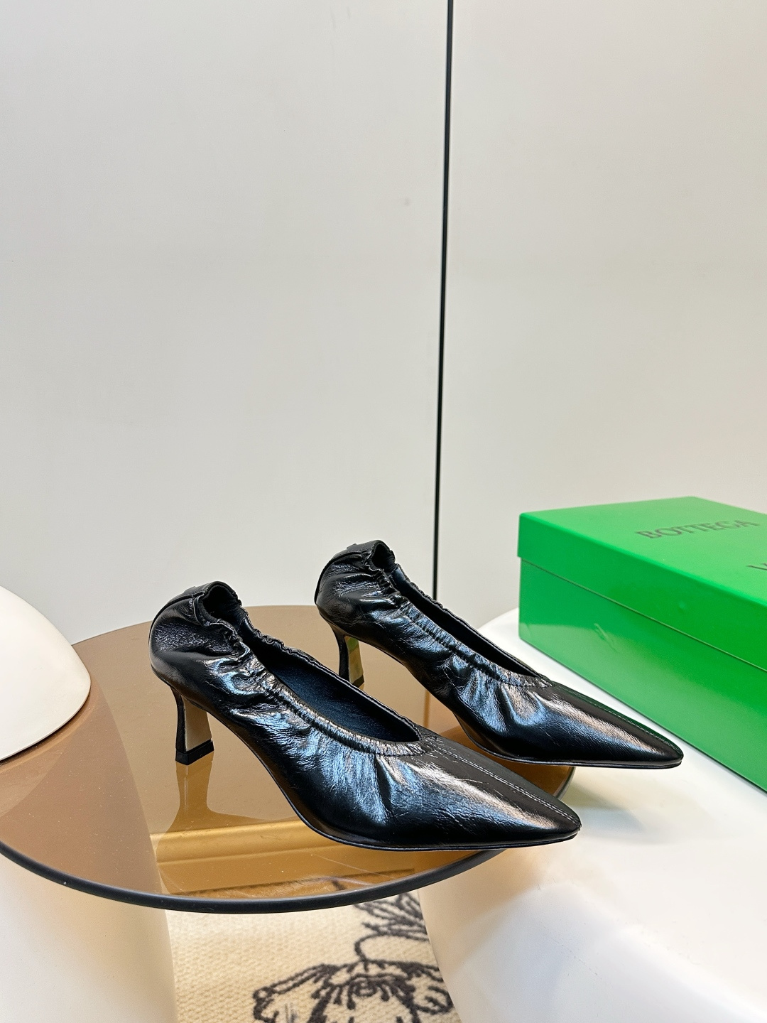 Bottega Veneta Bottega Veneta26新品BV尖头小猫跟 女巫鞋