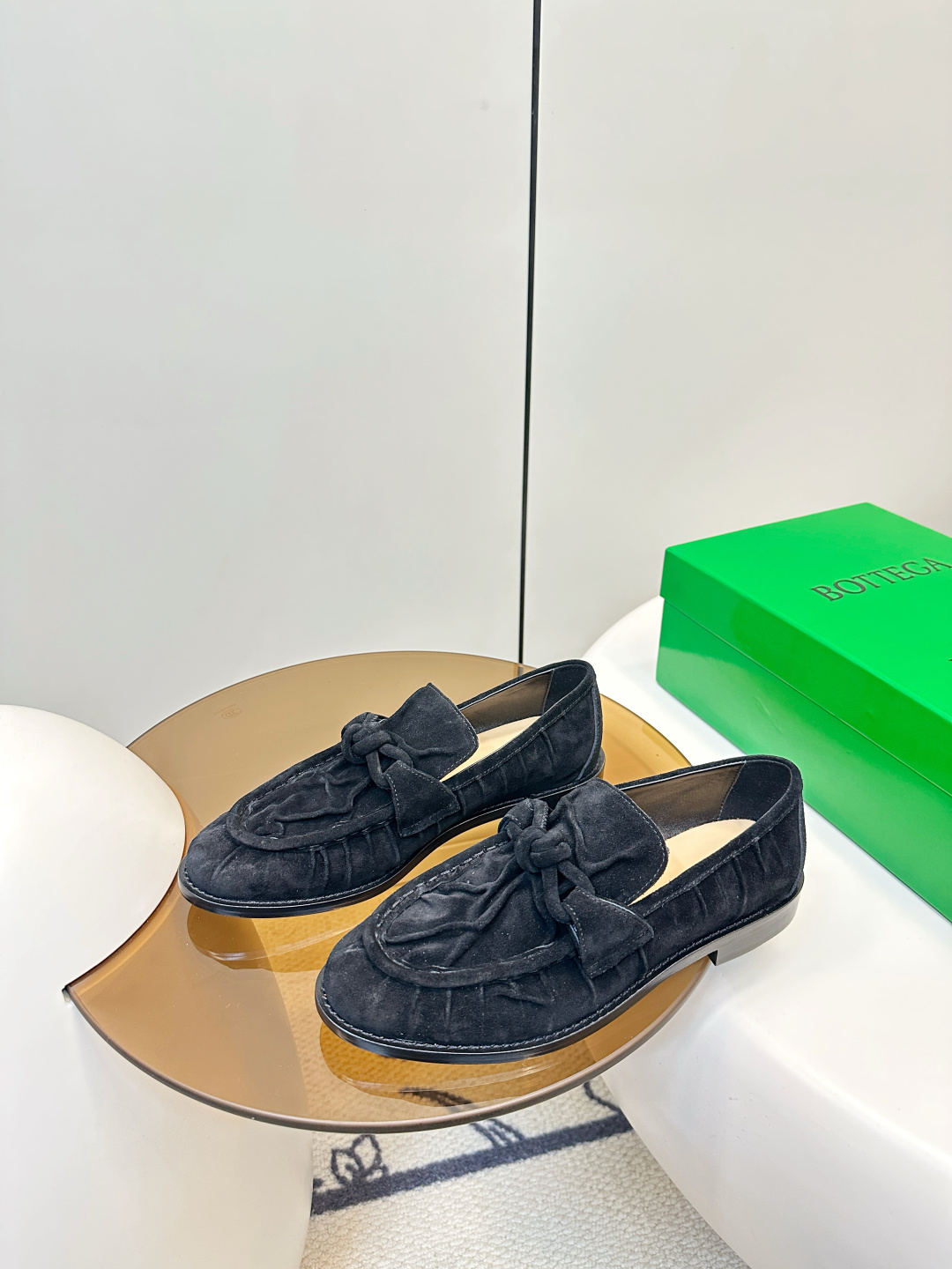 Bottega Veneta Bottega Veneta 26新品褶皱绳结扣乐福鞋​​