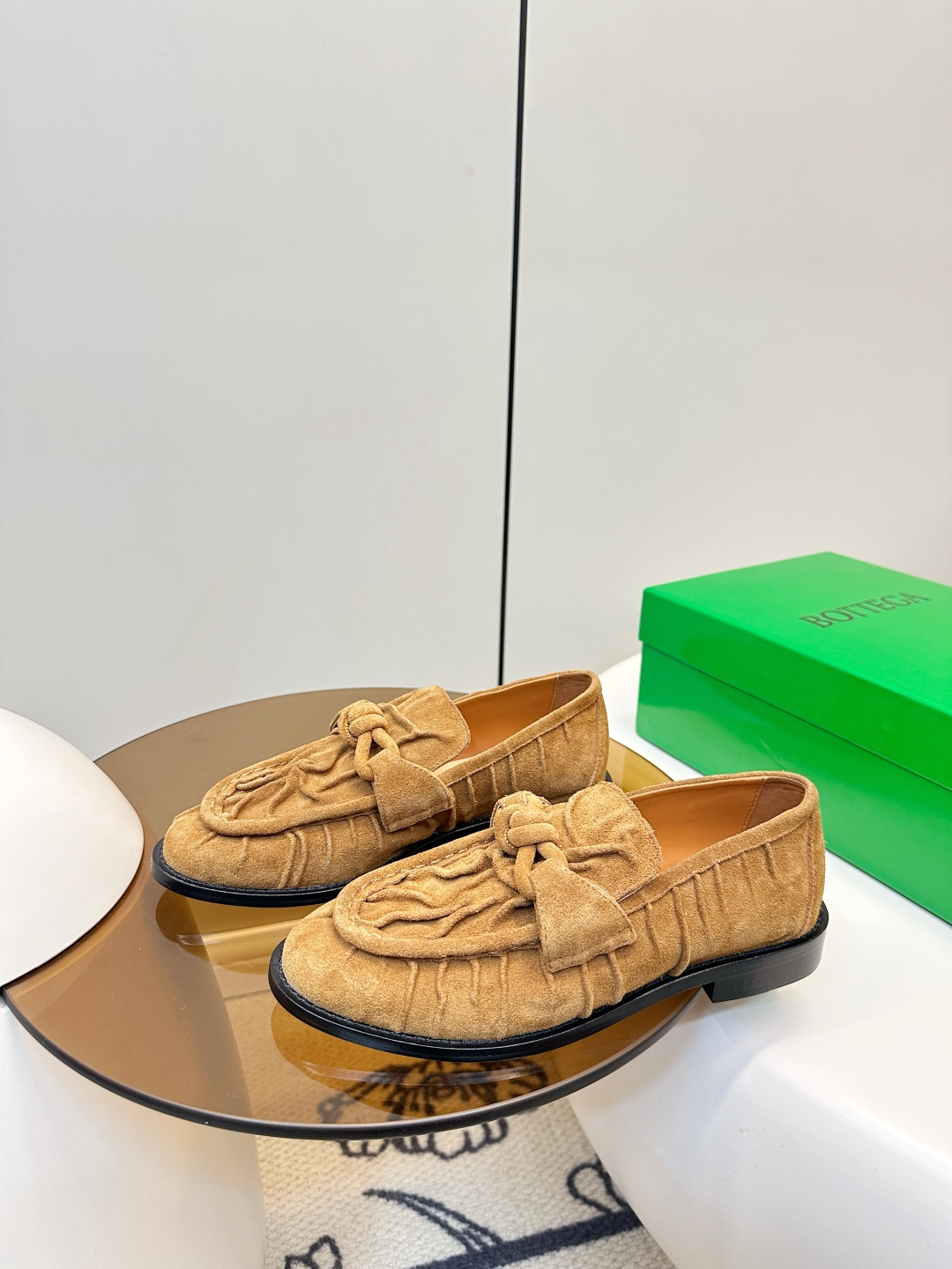 Bottega Veneta Bottega Veneta 26新品褶皱绳结扣乐福鞋​​