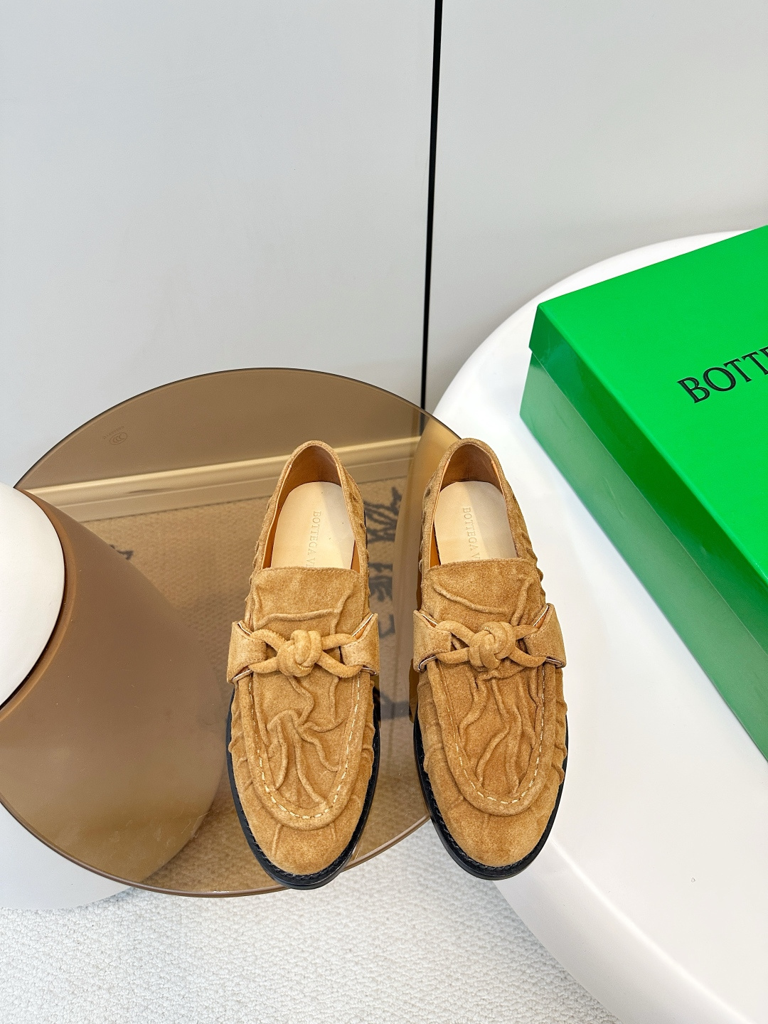 Bottega Veneta Bottega Veneta 26新品褶皱绳结扣乐福鞋​​