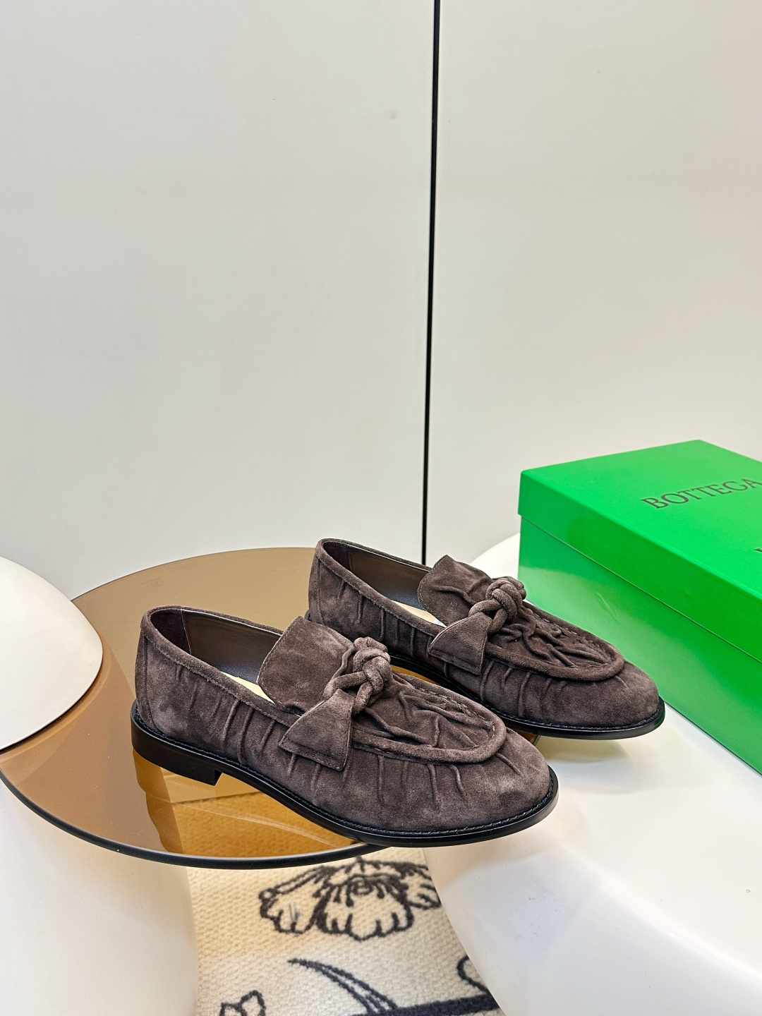 Bottega Veneta Bottega Veneta 26新品褶皱绳结扣乐福鞋​​