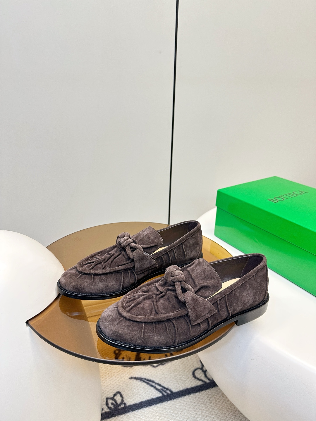 Bottega Veneta Bottega Veneta 26新品褶皱绳结扣乐福鞋​​