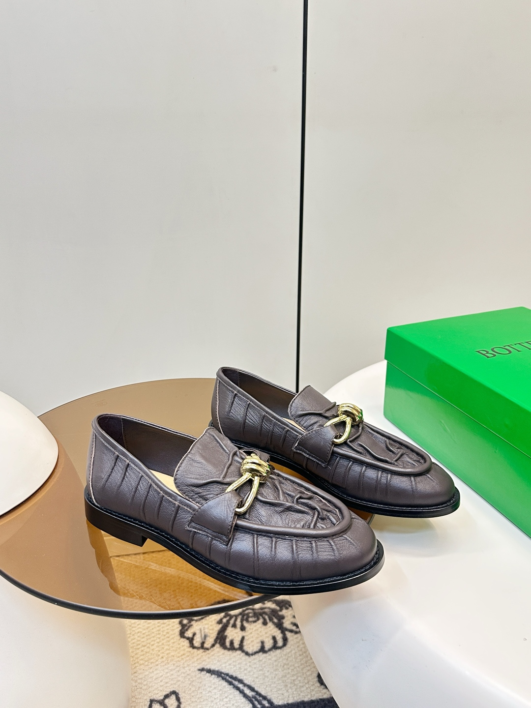 Bottega Veneta Bottega Veneta 26新品褶皱绳结扣乐福鞋​​