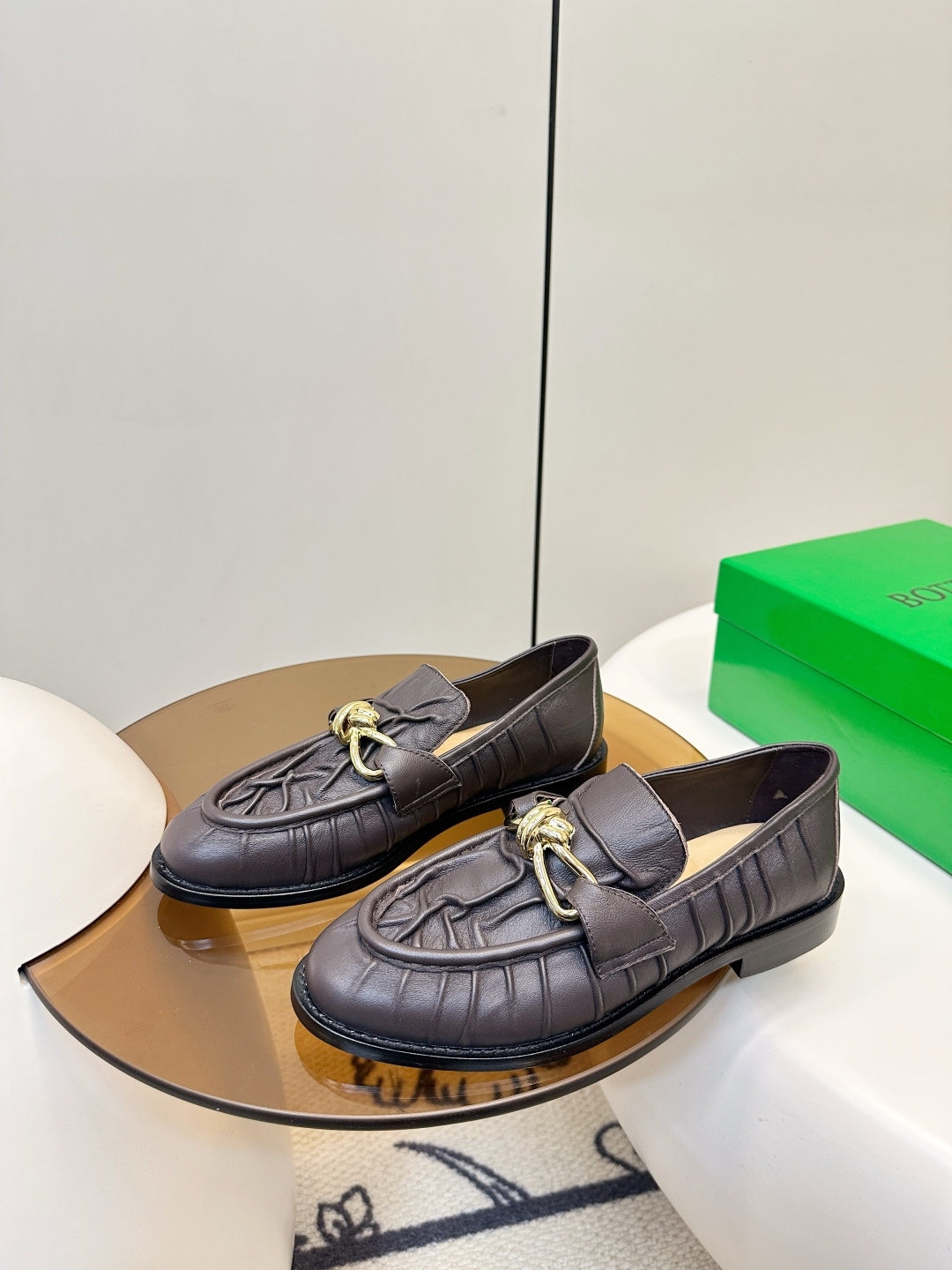 Bottega Veneta Bottega Veneta 26新品褶皱绳结扣乐福鞋​​