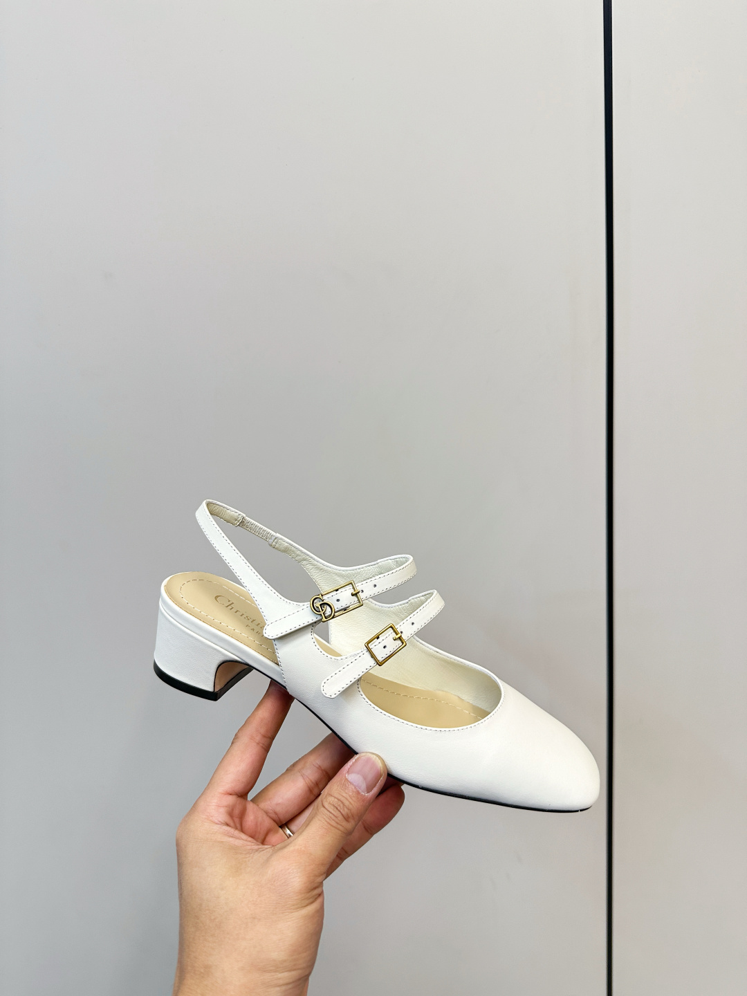 Dior ​​Dior D-Cherie 露跟 双扣带 玛丽珍 凉鞋