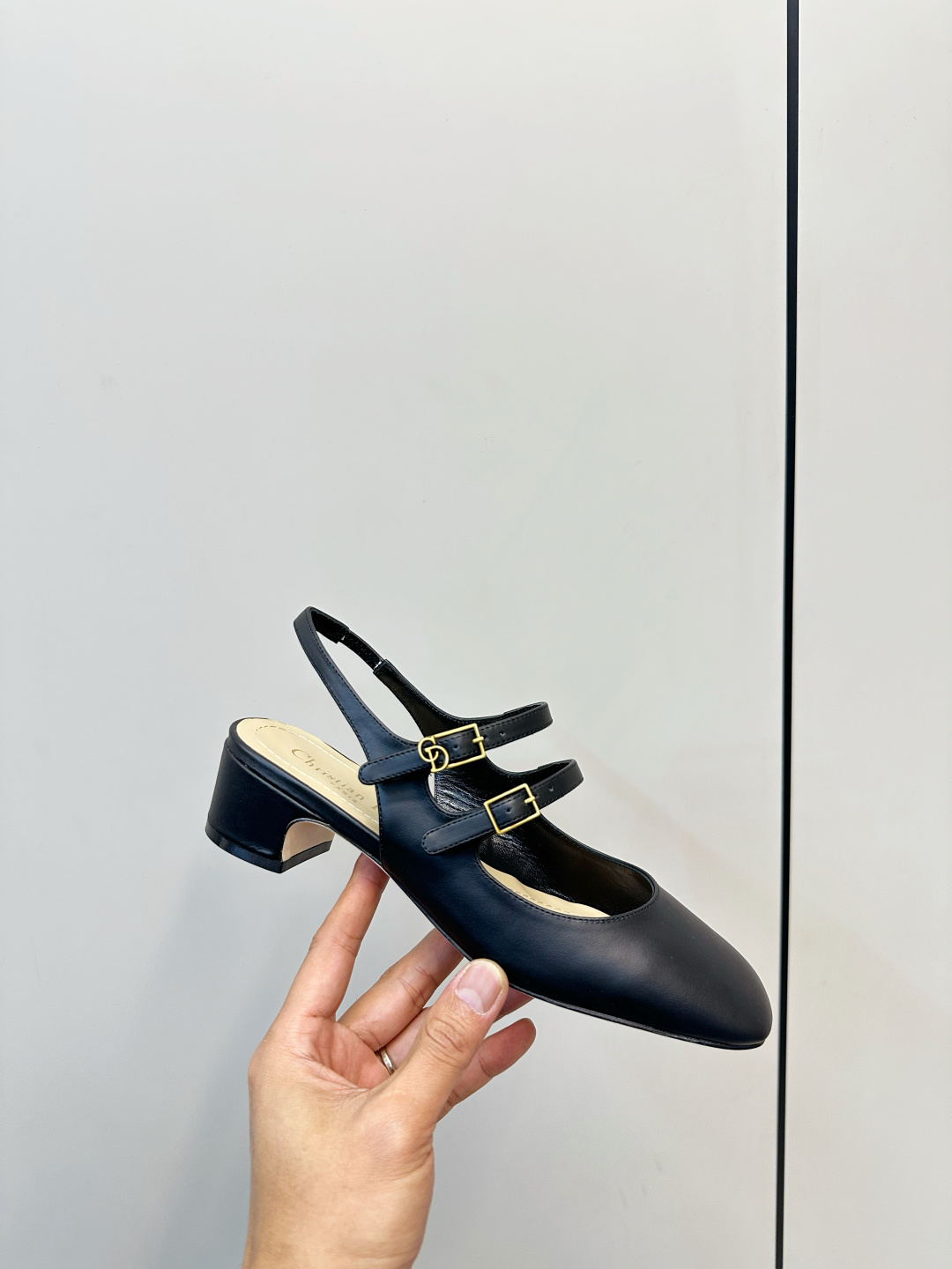 Dior ​​Dior D-Cherie 露跟 双扣带 玛丽珍 凉鞋