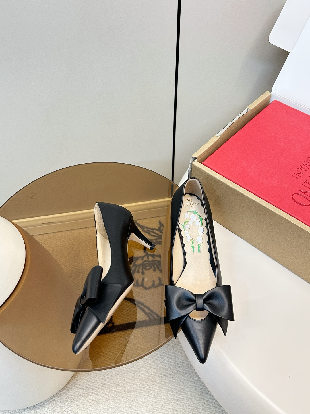Valentino Valentino Bowknot VT蝴蝶结高跟鞋​​
