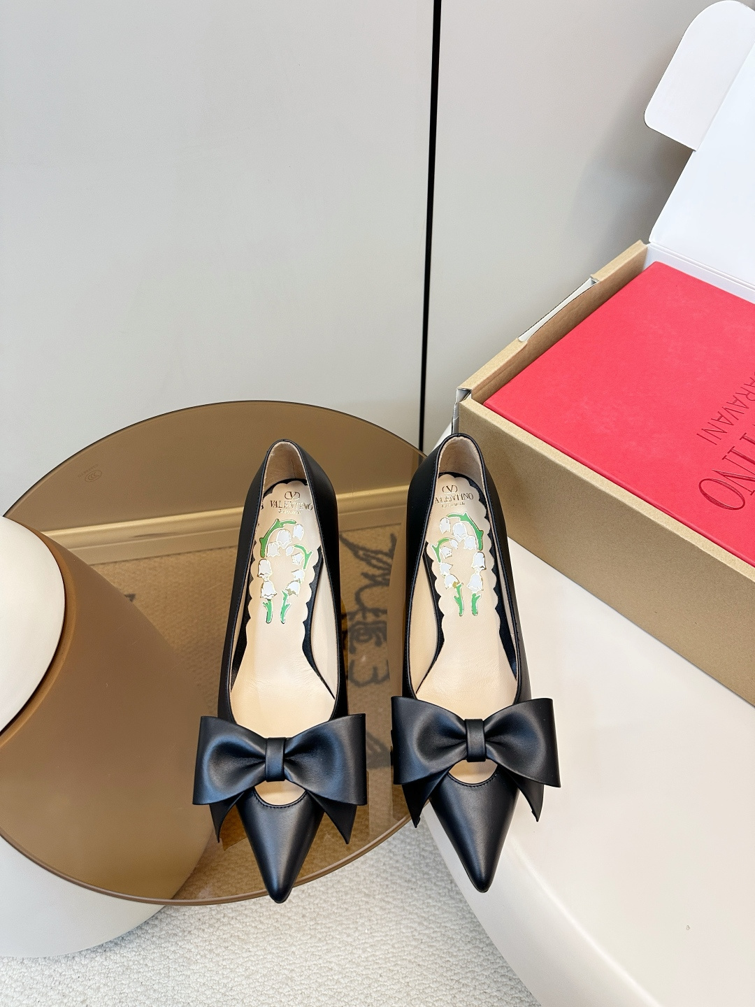 Valentino Valentino Bowknot VT蝴蝶结高跟鞋​​