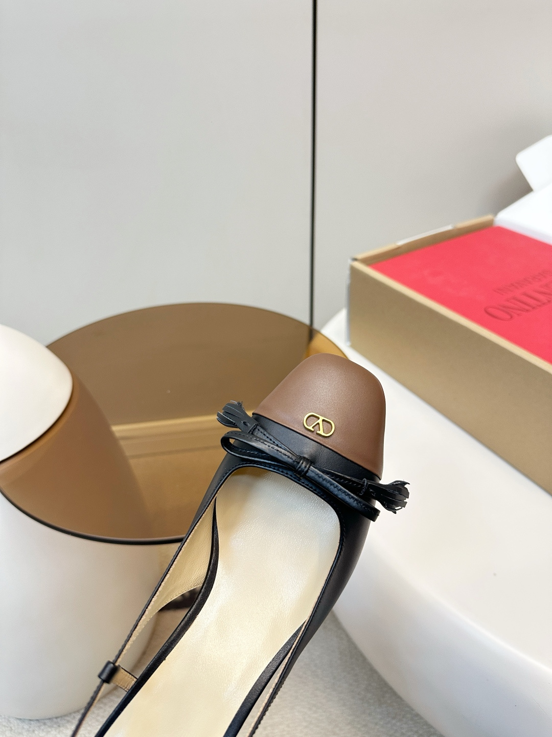 Valentino Valentino VT拼色蝴蝶结高跟凉鞋​​