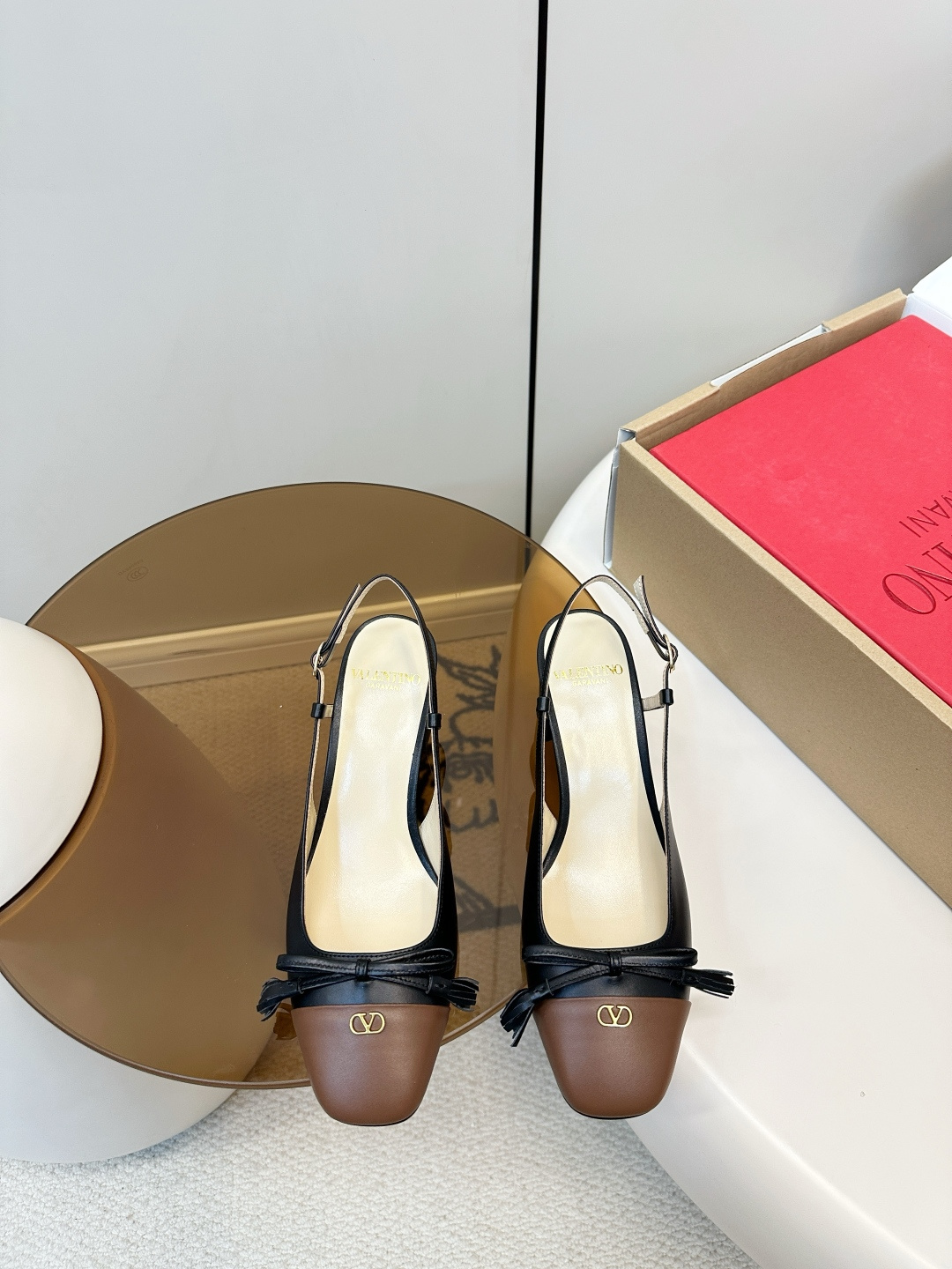 Valentino Valentino VT拼色蝴蝶结高跟凉鞋​​
