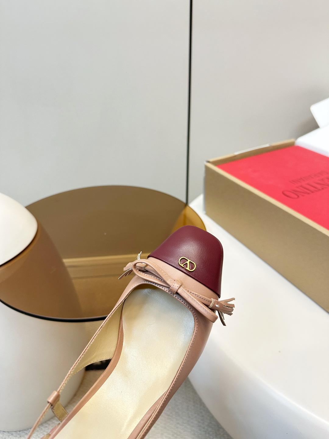 Valentino Valentino VT拼色蝴蝶结高跟凉鞋​​