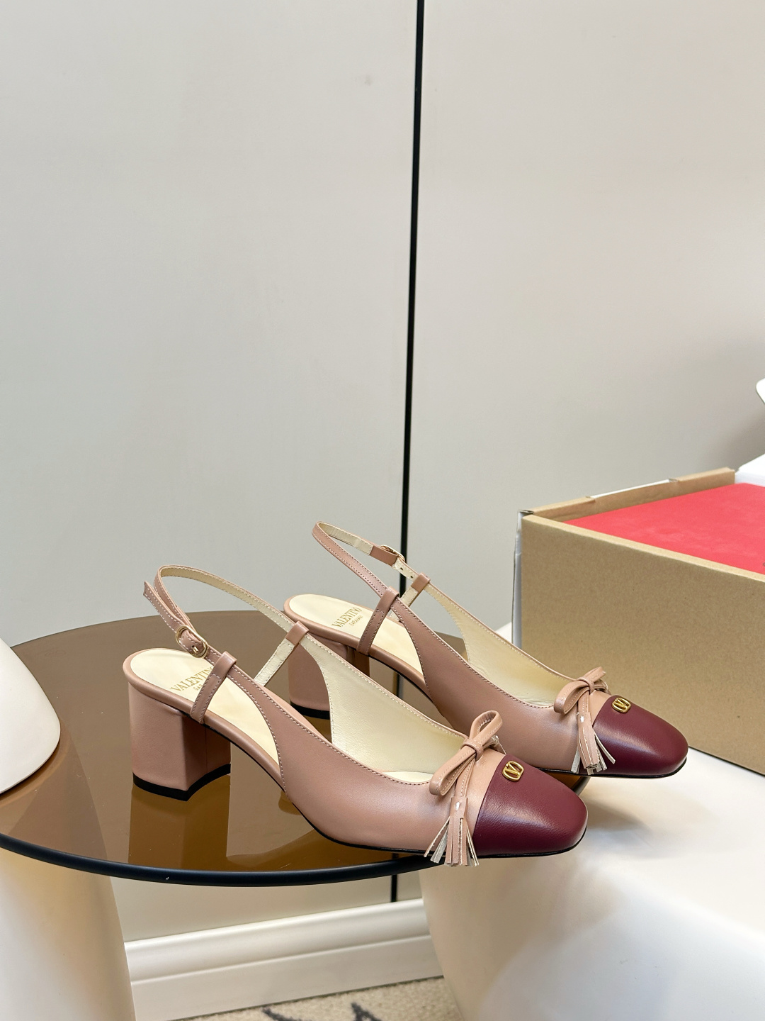 Valentino Valentino VT拼色蝴蝶结高跟凉鞋​​