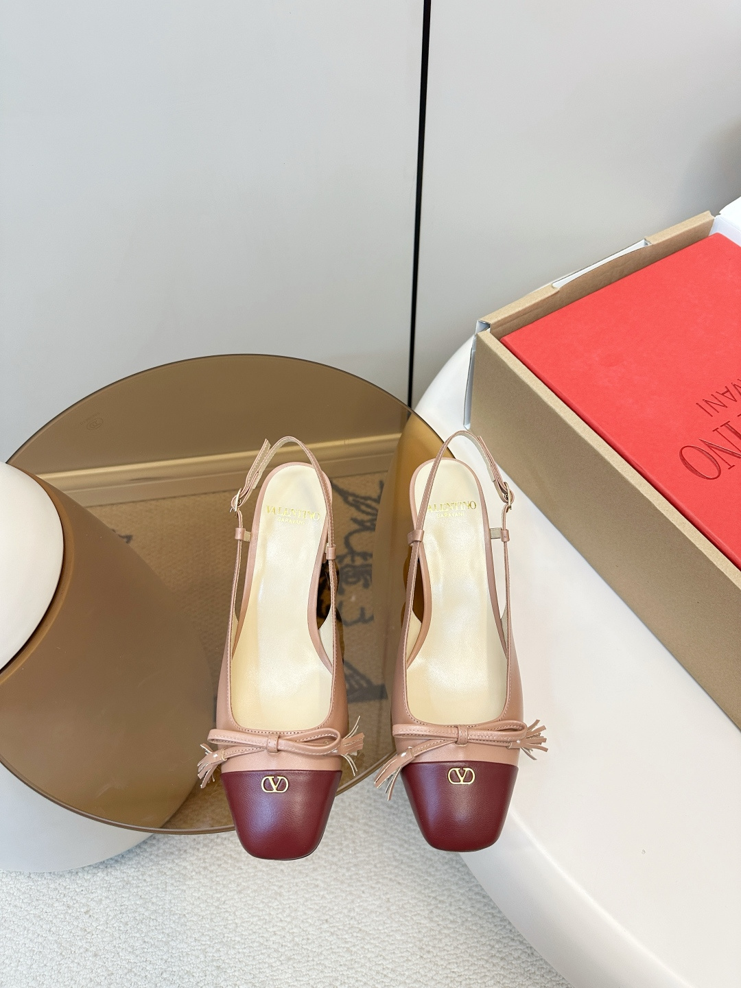 Valentino Valentino VT拼色蝴蝶结高跟凉鞋​​