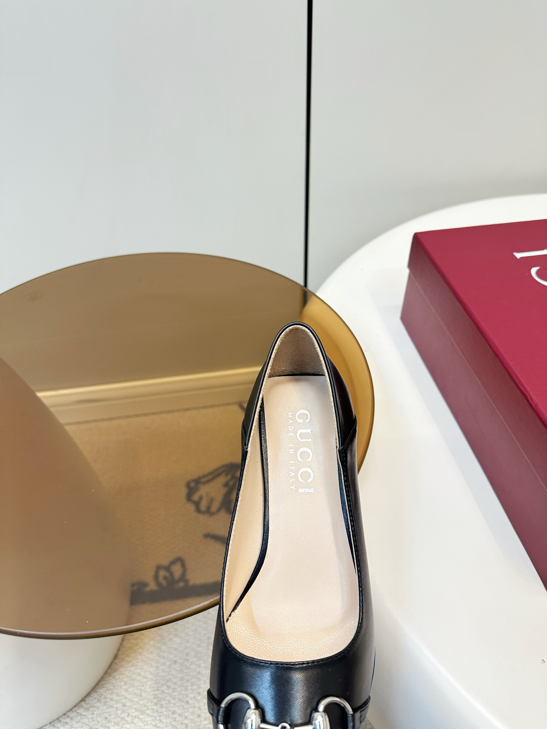 Gucci ​​Gucci 26早春新品马衔扣方头高跟鞋​​