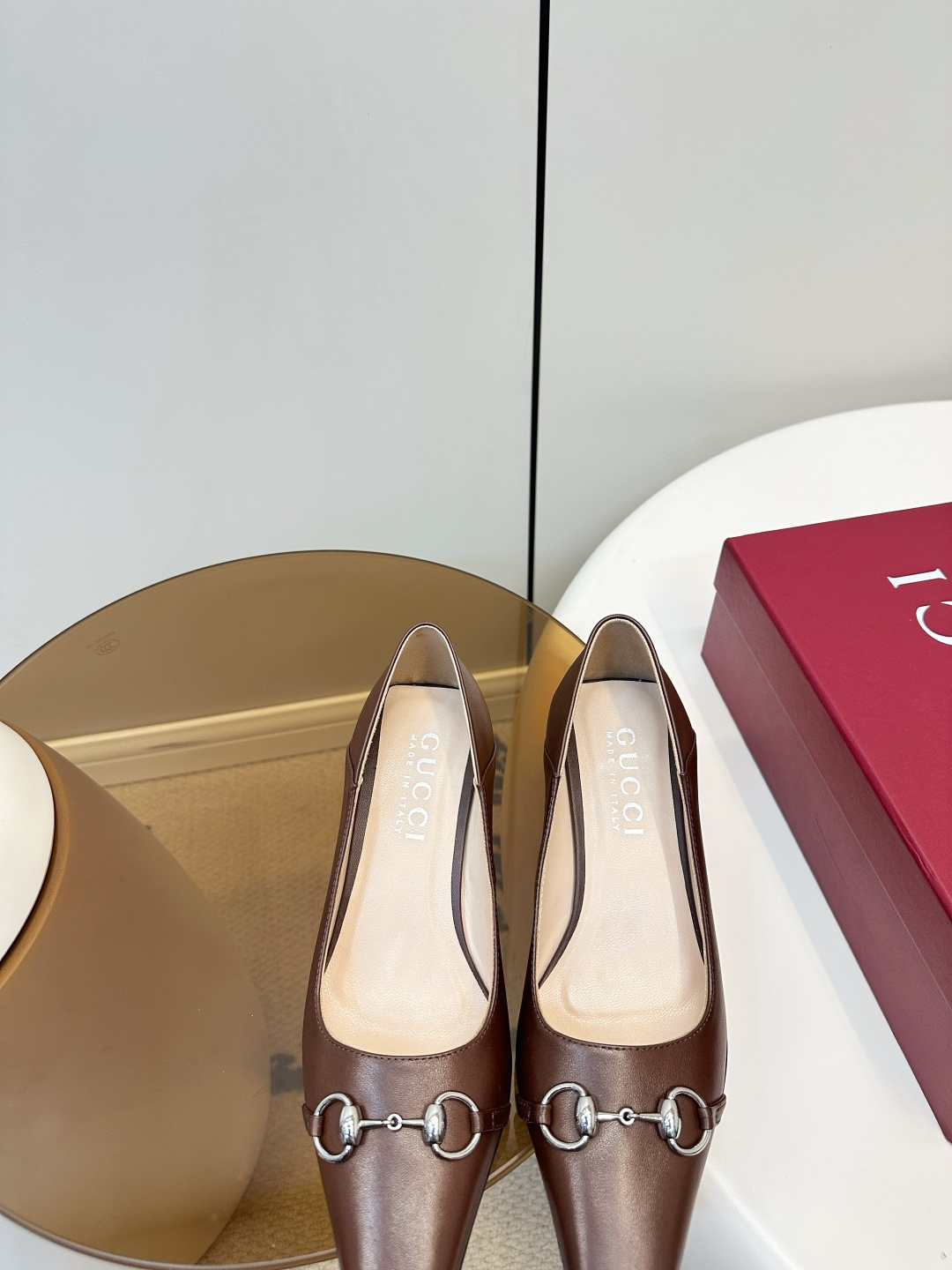 Gucci ​​Gucci 26早春新品马衔扣方头高跟鞋​​