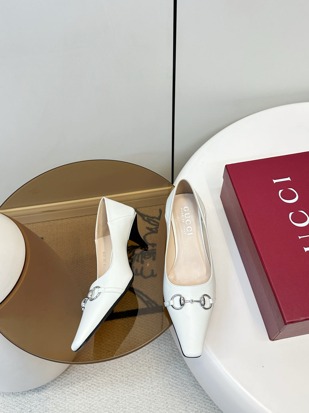 Gucci ​​Gucci 26早春新品马衔扣方头高跟鞋​​