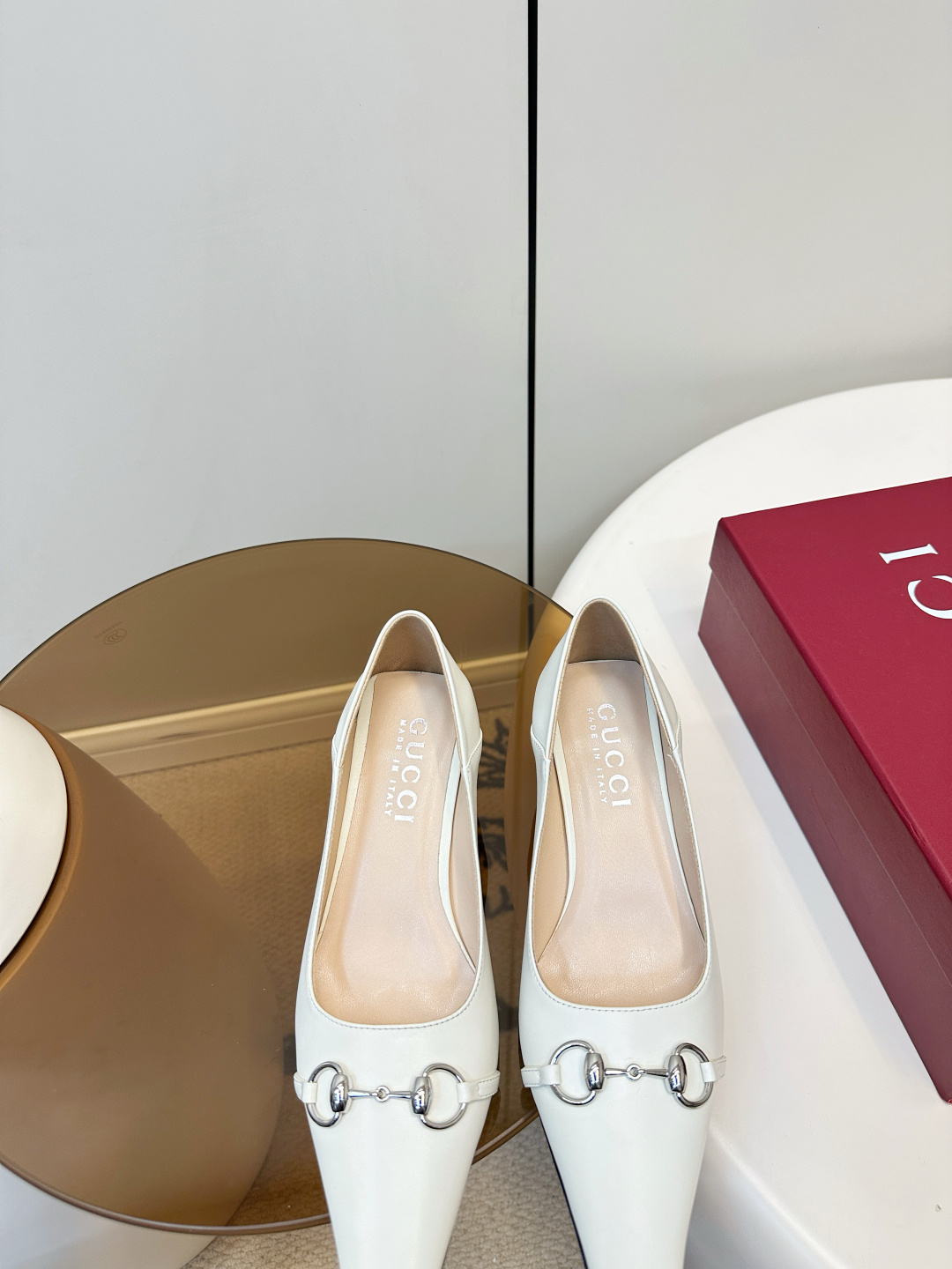 Gucci ​​Gucci 26早春新品马衔扣方头高跟鞋​​