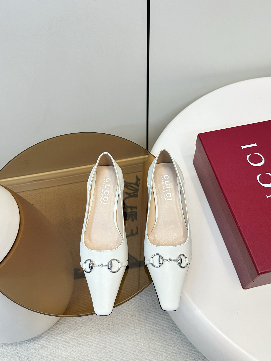 Gucci ​​Gucci 26早春新品马衔扣方头高跟鞋​​