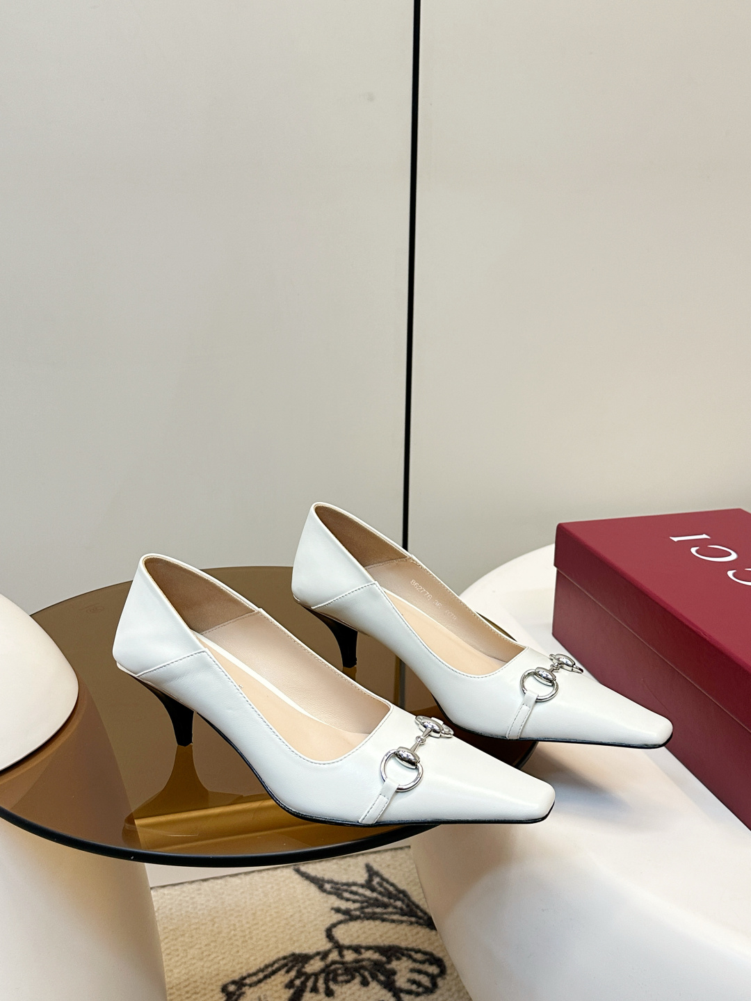 Gucci ​​Gucci 26早春新品马衔扣方头高跟鞋​​