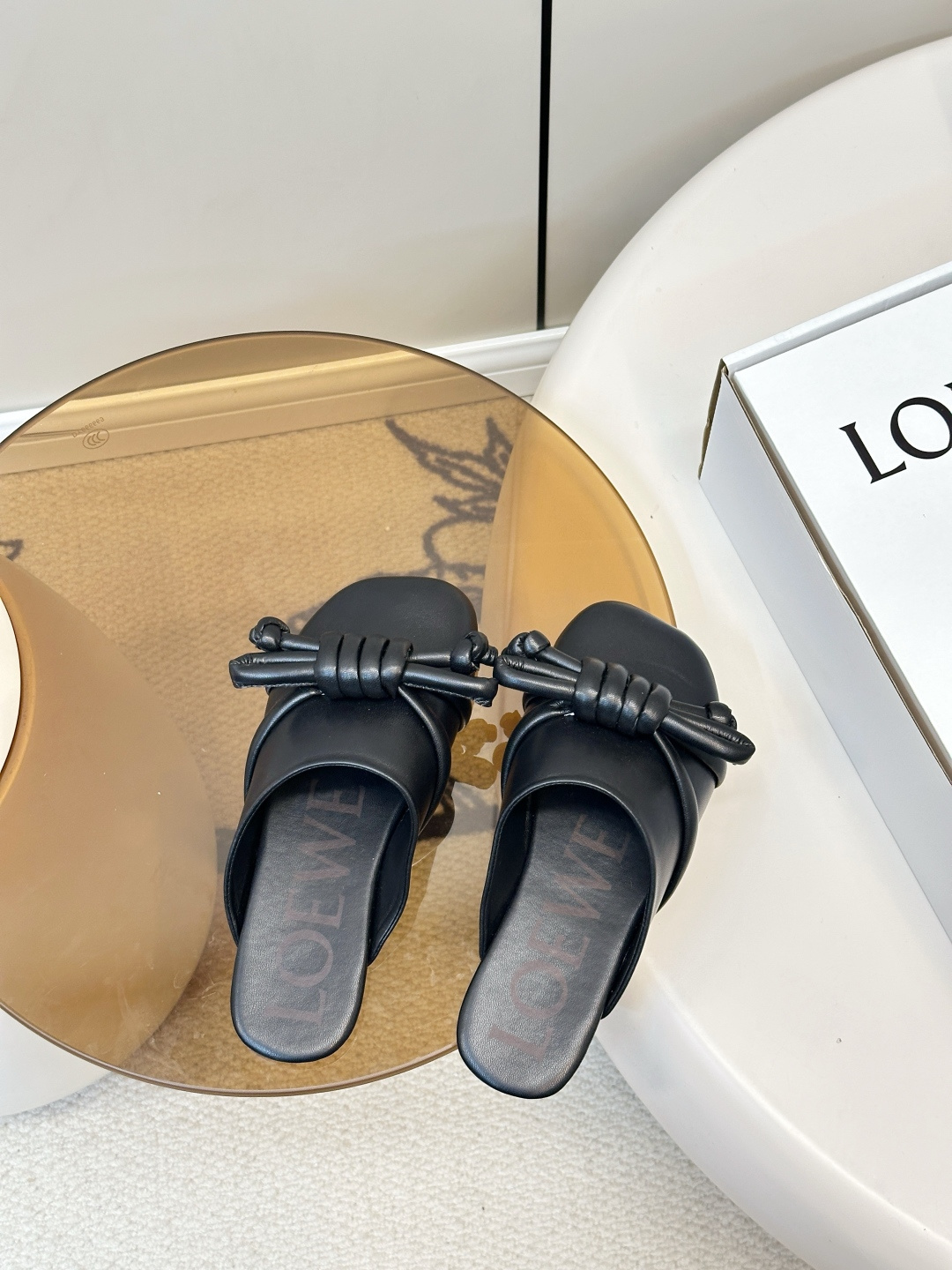 Loewe ​​LOEWE 罗意威 蝴蝶结编织 慵懒博肯拖鞋